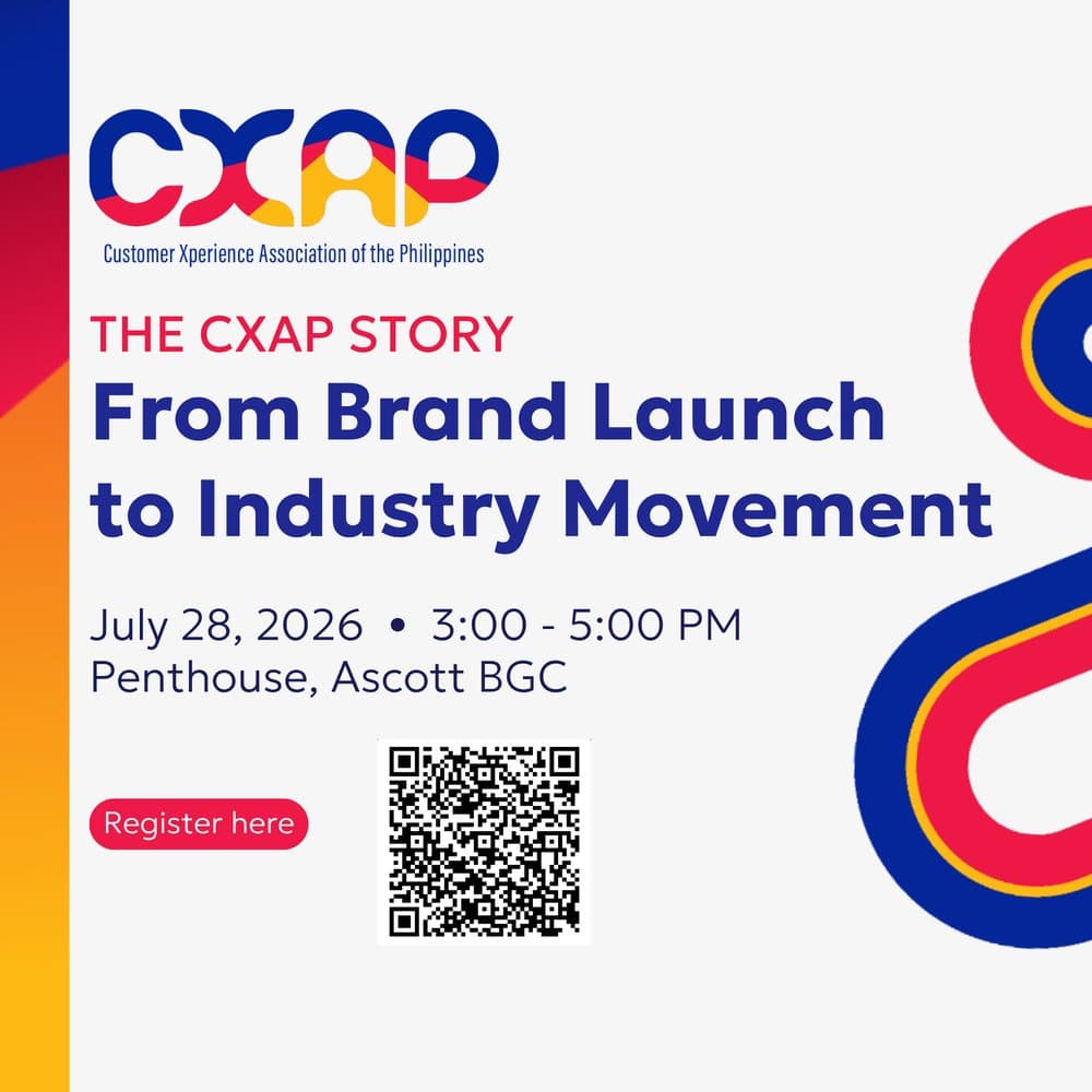 Poster for The CXAP Story: From Brand Launch to Industry Movement, July 28, 2026 at the Penthouse, Ascott BGC